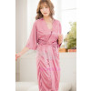 Deluxe Satin Pink Robe Beautiful Chemise