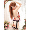Sequin and Mesh Apron Red Lingerie