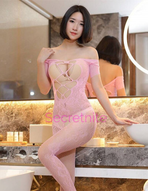 Criss-Cross and Lace Pink Bodystocking
