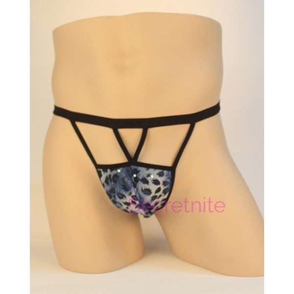 Strappy Leopard Man Thong 